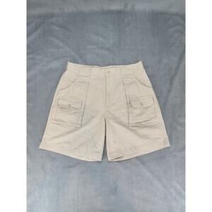 L.L. Bean Cargo Hiking Outdoor Khaki Shorts Mens 36 Cotton Stretch Pockets OXY72